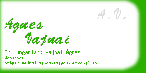 agnes vajnai business card