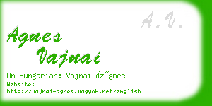 agnes vajnai business card